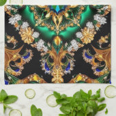 ブラジルカラー付きキッチンタオルデザイン キッチンタオル (折り畳み)