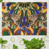 ブラジルカラー付きキッチンタオルデザイン キッチンタオル (折り畳み)