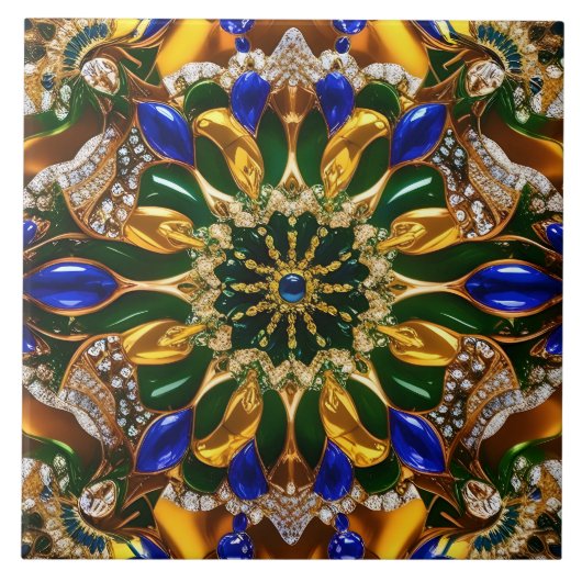 ブラジルカラー付きタイルモダンデザイン タイル (正面)