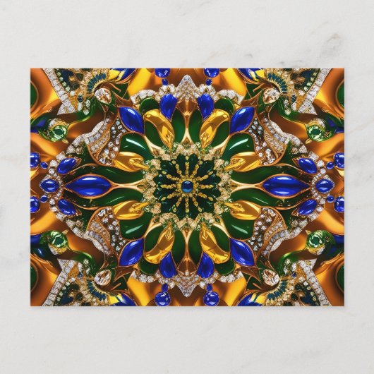 ブラジルカラー付きポストカードデザイン ポストカード (正面)