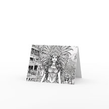 ブラジルカーニバルカラーリング空白のノートカード