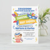 ブラジルカーニバルベビーシャワー招待状 招待状 (スタンド正面)