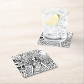 ブラジルカーニバル着色料 スクエアペーパーコースター (インサイチュ)