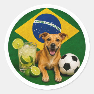 ブラジルキャラメルラウンドステッカー ラウンドシール