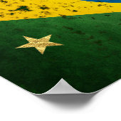 ブラジルグランジサッカースポーツ国旗 ポスター (角)