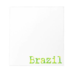 ブラジルグリーンイエローフォントカスタム ノートパッド