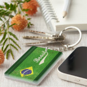 ブラジルグリーンフラグ キーホルダー (正面右)