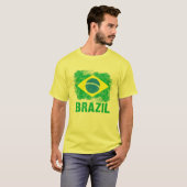 ブラジルサッカーのブラジル国旗 Tシャツ (正面フル)