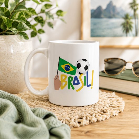 ブラジルサッカーの誇り コーヒーマグカップ