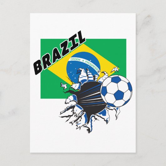ブラジルサッカーギア ポストカード (正面)