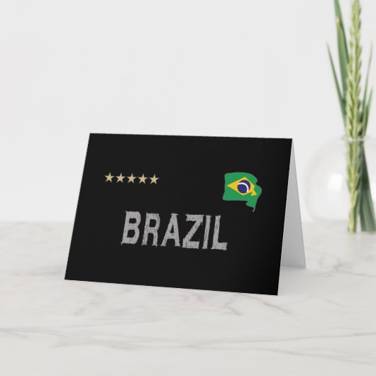 ブラジルサッカーサッカーファンシャツハート カード (正面)