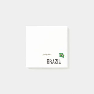 ブラジルサッカーサッカーファンシャツハート ポストイット