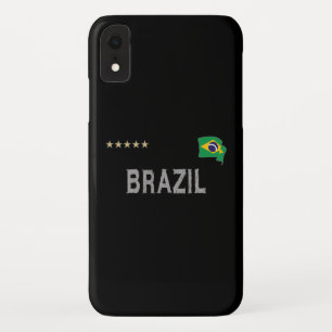 ブラジルサッカーサッカーファンシャツハート iPhone XRケース