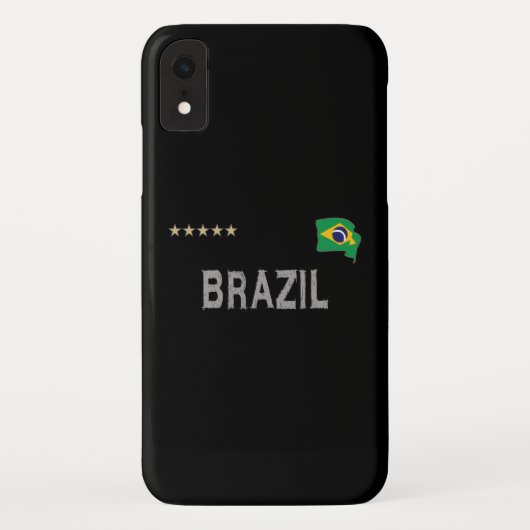 ブラジルサッカーサッカーファンシャツハート Case-Mate iPhoneケース (裏面)