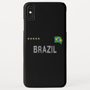 ブラジルサッカーサッカーファンシャツハート iPhone XS MAXケース
