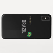 ブラジルサッカーサッカーファンシャツハート Case-Mate iPhoneケース (裏面(横))