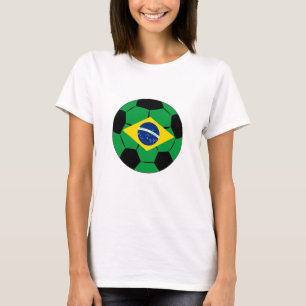 ブラジルサッカージャージーサッカーブラジル国旗T市 Tシャツ