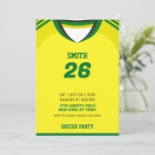 ブラジルサッカージャージ誕生日招待状 招待状 (スタンド正面)