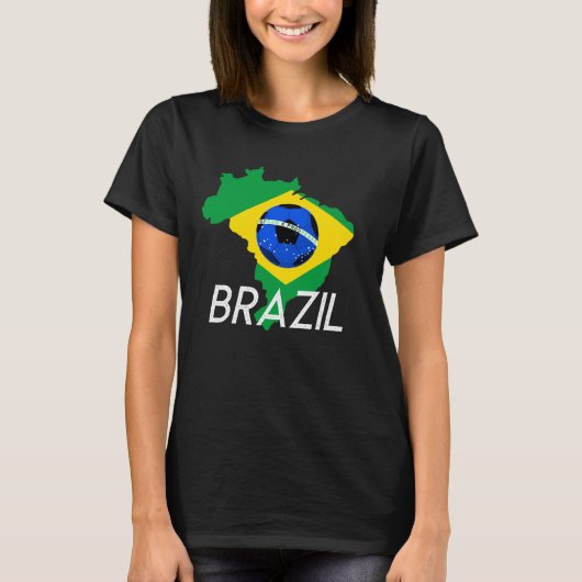 ブラジルサッカーチームのTシャツのサポーター Tシャツ (正面)