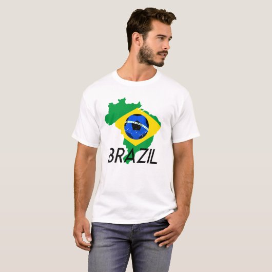ブラジルサッカーチームのTシャツのサポーター Tシャツ (正面フル)