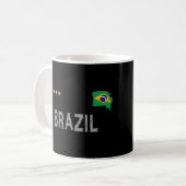 ブラジルサッカーファンシャツハート コーヒーマグカップ (正面左)