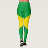 ブラジルサッカーファン向けパーソナライズデザイン レギンス (裏面)