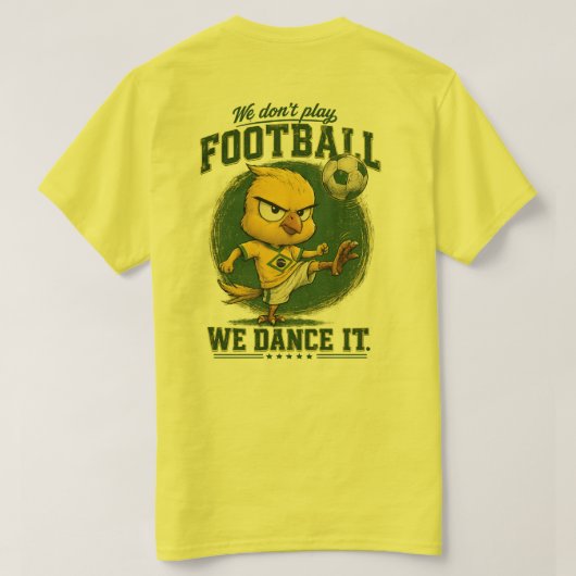 ブラジルサッカーファンTシャツ ダンスで応援 Tシャツ (デザイン裏面)