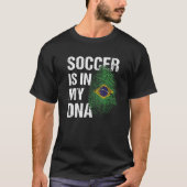 ブラジルサッカーブラジルフットボールブラジル Tシャツ (正面)