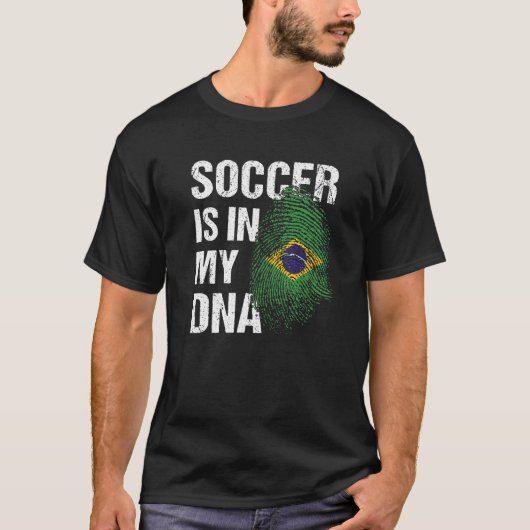ブラジルサッカーブラジルフットボールブラジル Tシャツ (正面)