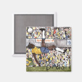 ブラジルサッカーマグネット マグネット (正面/裏面)