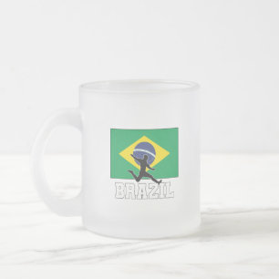ブラジルサッカー代表チーム フロストグラスマグカップ