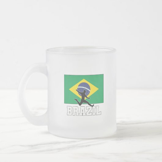 ブラジルサッカー代表チーム フロストグラスマグカップ (左)