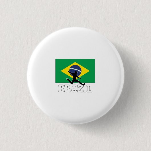 ブラジルサッカー代表チーム 缶バッジ (正面)