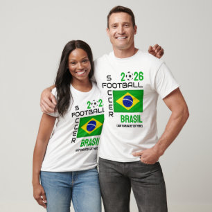 ブラジルサッカー名前をカスタムする2026 ANY YEAR Tシャツ