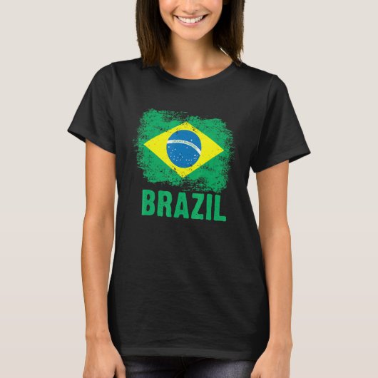 ブラジルサッカー国旗1 Tシャツ (正面)