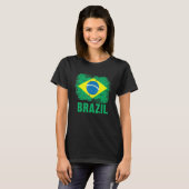 ブラジルサッカー国旗1 Tシャツ (正面フル)