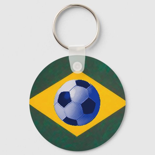 ブラジルサッカー愛好家 キーホルダー (正面)