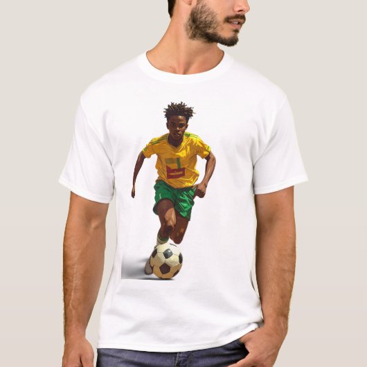 ブラジルサッカー選手デザインTシャツ Tシャツ (正面)