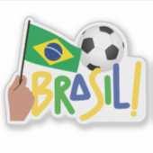 ブラジルサッカー シール (正面)