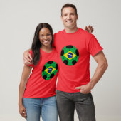 ブラジルサッカー・ジャージー・フットボール国旗 Tシャツ (ユニセックス)