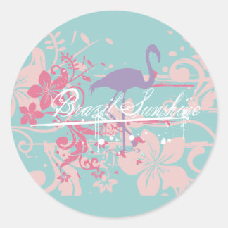 ブラジルサンシャインTシャツとギフト ラウンドシール