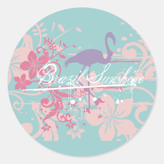 ブラジルサンシャインTシャツとギフト ラウンドシール (正面)