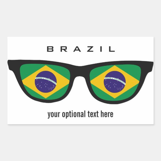 ブラジルシェーズカスタムステッカー 長方形シール (正面)