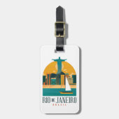 ブラジルシティリオデジャネイロヴィンテージトラベル ラゲッジタグ (正面縦)