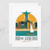 ブラジルシティリオデジャネイロヴィンテージ 招待状 (正面/裏面)