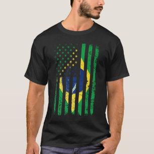 ブラジルシャツブラジルサッカーUSAアメリカ国旗のジャージー Tシャツ