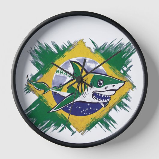 ブラジルシャーク 壁時計 (正面)