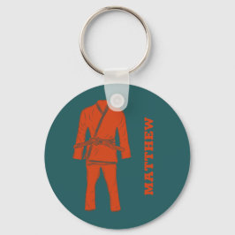 ブラジルジウジチBJJギティール（緑がかった色）パーソナライズされたKeych キーホルダー