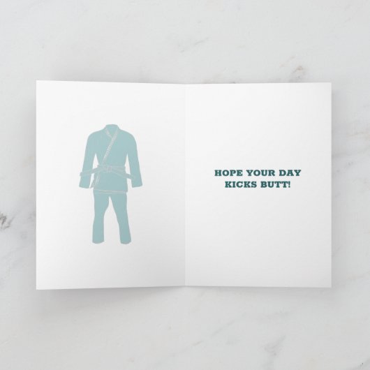 ブラジルジウジチBJJギパーソナライズされた誕生日 カード (内部)