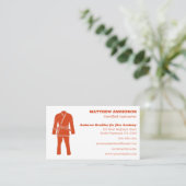 ブラジルジウジチBJJスクールインストラクターオレンジ 名刺 (スタンド正面)